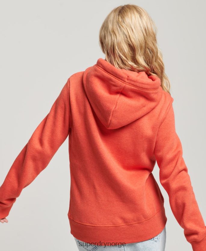 Superdry oransje klær 86P46D3371 vintage logo brodert hettegenser kvinner