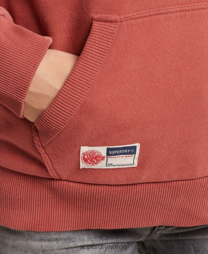 Superdry oransje klær 86P46D3398 college-hettegenser i manusstil kvinner