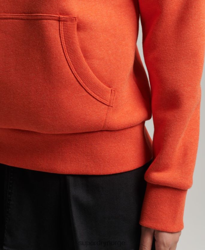 Superdry oransje klær 86P46D3502 vintage logo interesse hettegenser kvinner