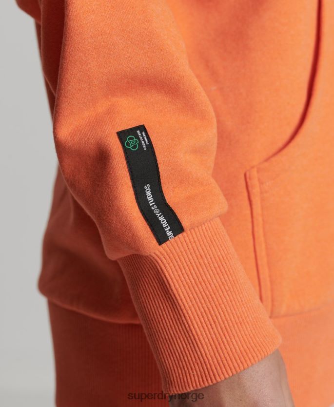 Superdry oransje klær 86P46D5905 resirkulert city-hettegenser kvinner