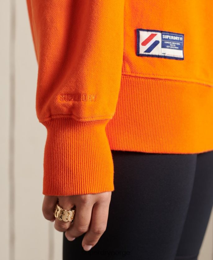 Superdry oransje klær 86P46D6044 essensiell oversized genser i økologisk bomull kvinner