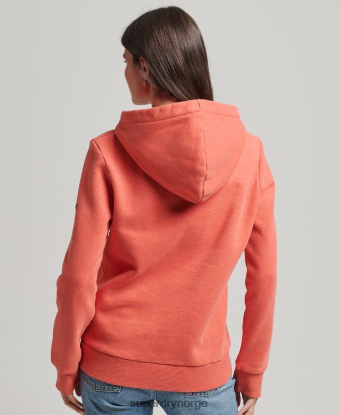 Superdry oransje klær 86P46D6116 vintage cooper nostalgi hettegenser kvinner