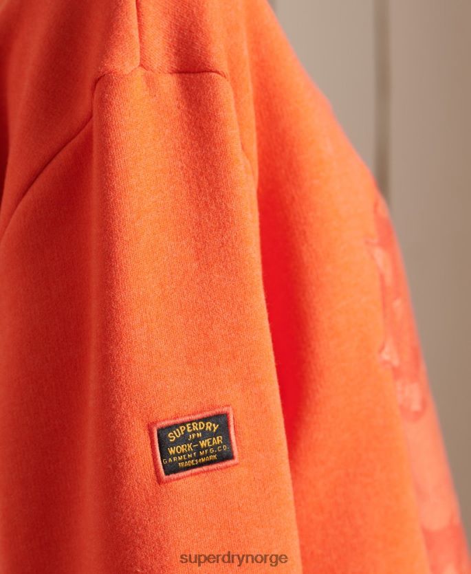 Superdry oransje klær 86P46D6171 oversized workwear crew sweatshirt kvinner