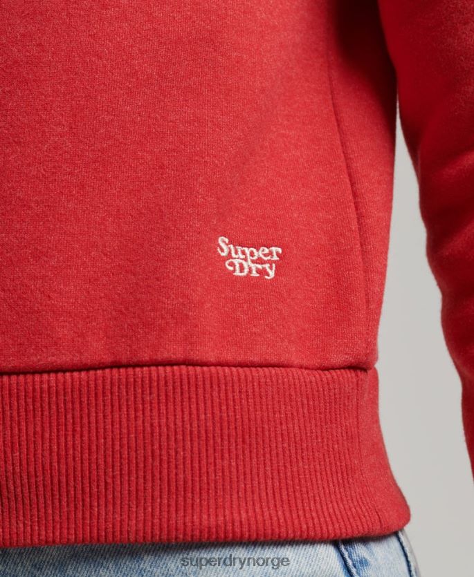 Superdry rød klær 86P46D3468 vintage cali stripe cropped crew sweatshirt kvinner