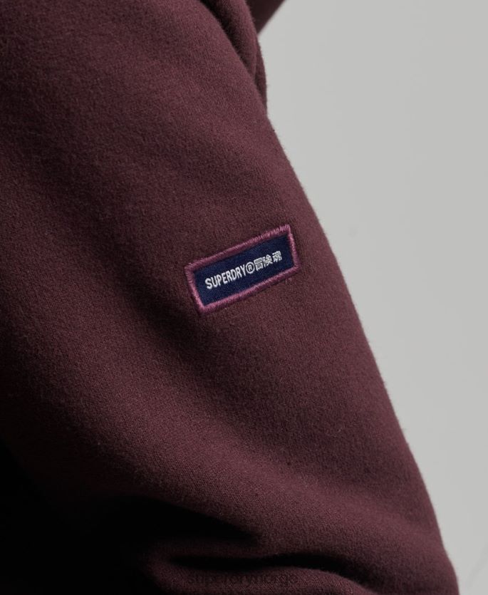 Superdry rød klær 86P46D3474 hettegenser med kjernelogo kvinner