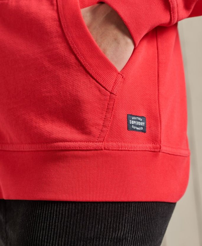 Superdry rød klær 86P46D3506 superstate hettegenser med glidelås kvinner