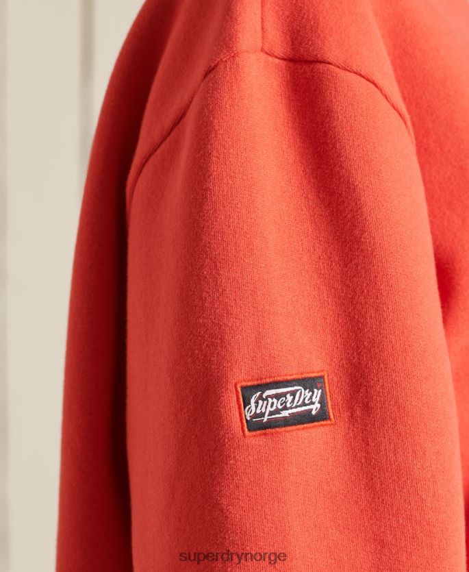 Superdry rød klær 86P46D5928 oversized crossing lines crew sweatshirt kvinner