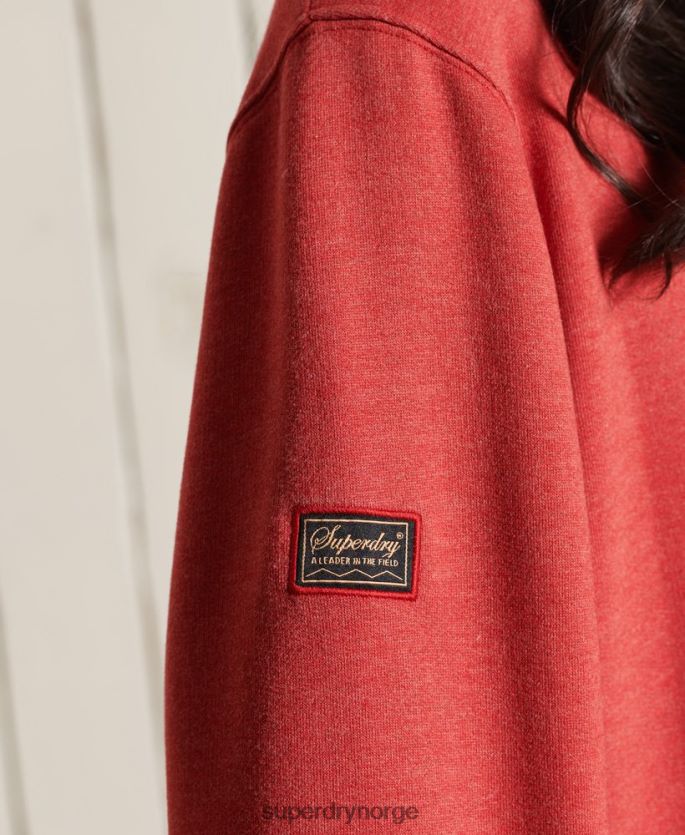Superdry rød klær 86P46D6049 oversized genser for fjellmannskap kvinner