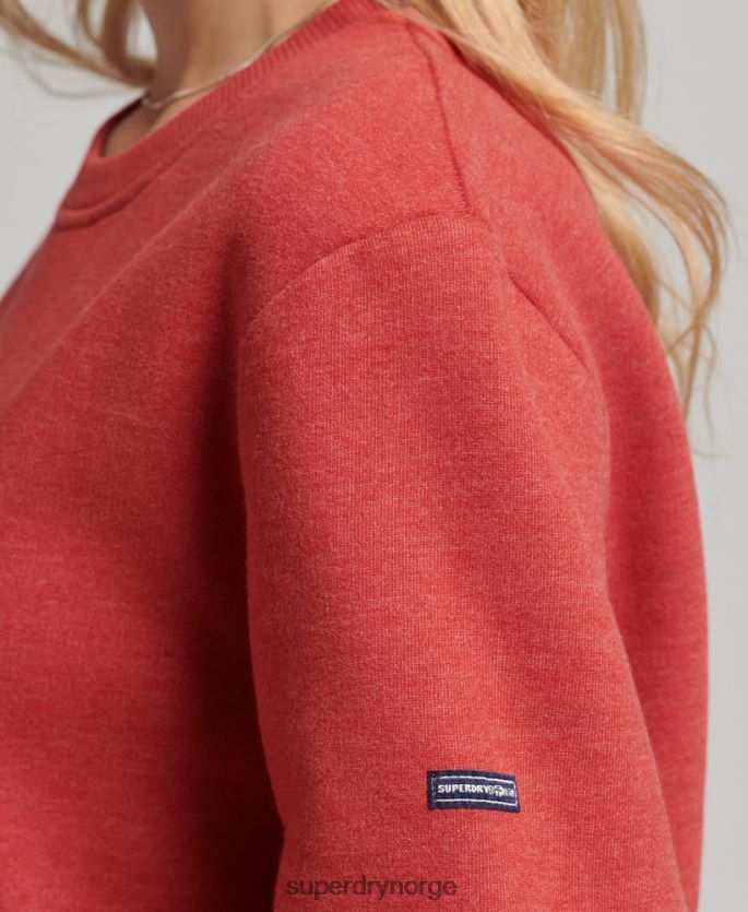 Superdry rød klær 86P46D6072 cooper nostalgi crew sweatshirt kvinner