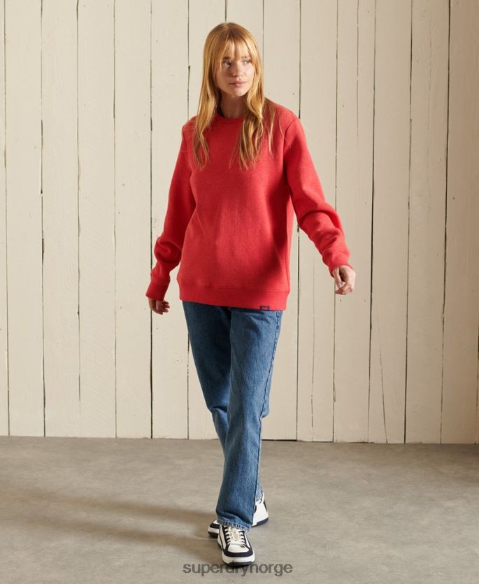 Superdry rød klær 86P46D6086 vintage sweatshirt med logobesetning kvinner