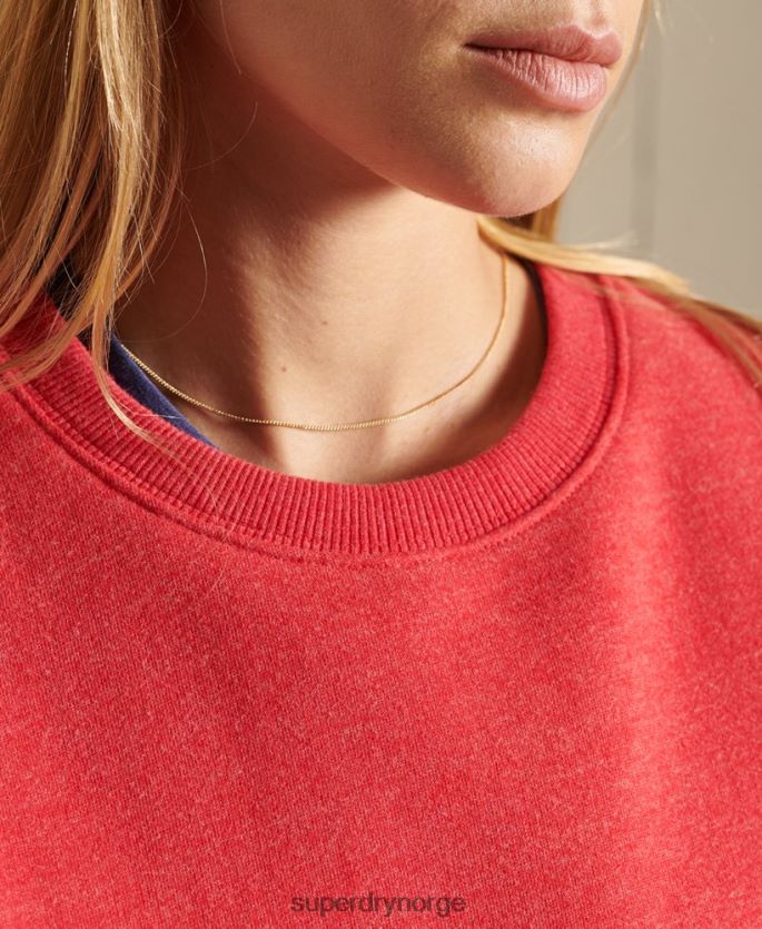 Superdry rød klær 86P46D6086 vintage sweatshirt med logobesetning kvinner