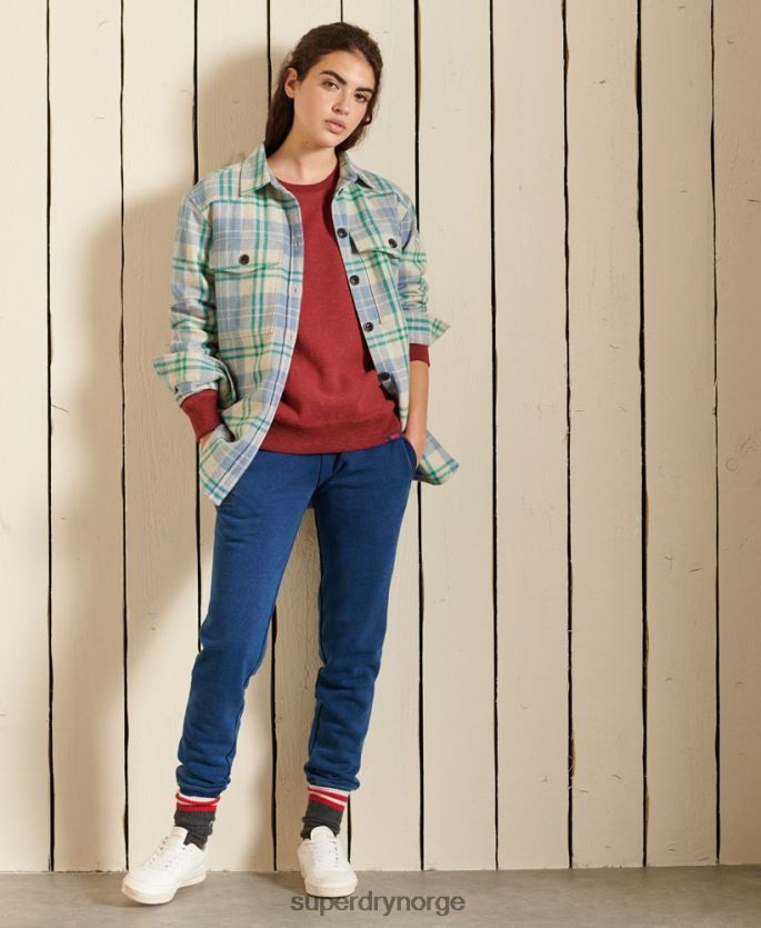 Superdry rød klær 86P46D6095 vintage sweatshirt med logobesetning kvinner