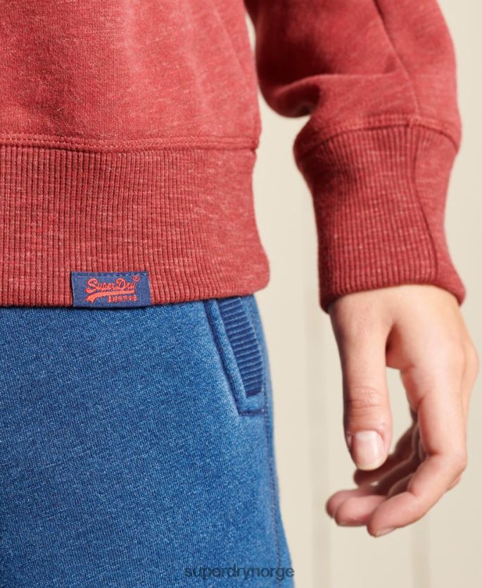 Superdry rød klær 86P46D6095 vintage sweatshirt med logobesetning kvinner