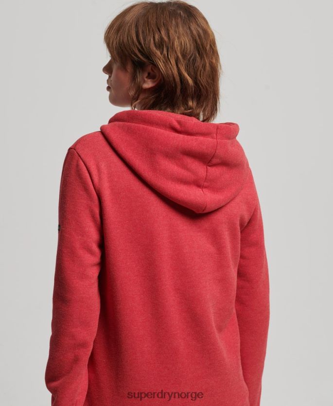 Superdry rød klær 86P46D6126 spillested interesse hettegenser kvinner