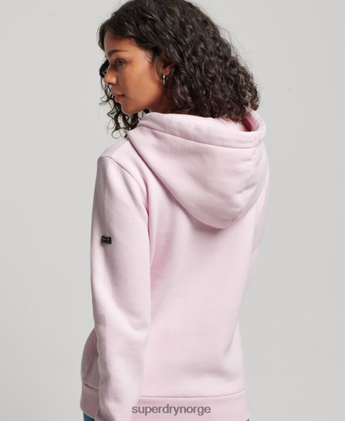 Superdry rosa klær 86P46D2219 vintage logo-fortelling hettegenser kvinner