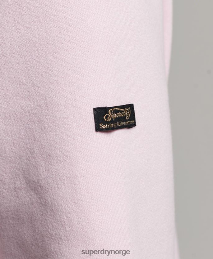 Superdry rosa klær 86P46D2219 vintage logo-fortelling hettegenser kvinner