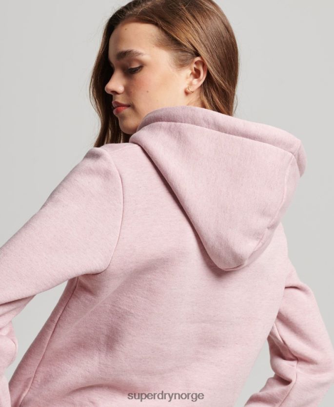 Superdry rosa klær 86P46D2276 vintage logo scripted collegiate hettegenser kvinner