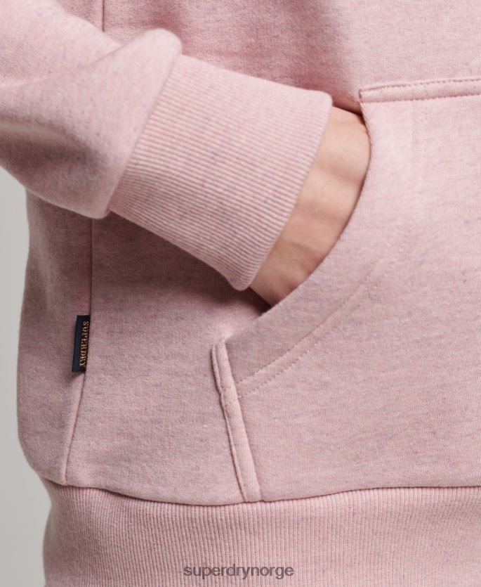 Superdry rosa klær 86P46D2276 vintage logo scripted collegiate hettegenser kvinner