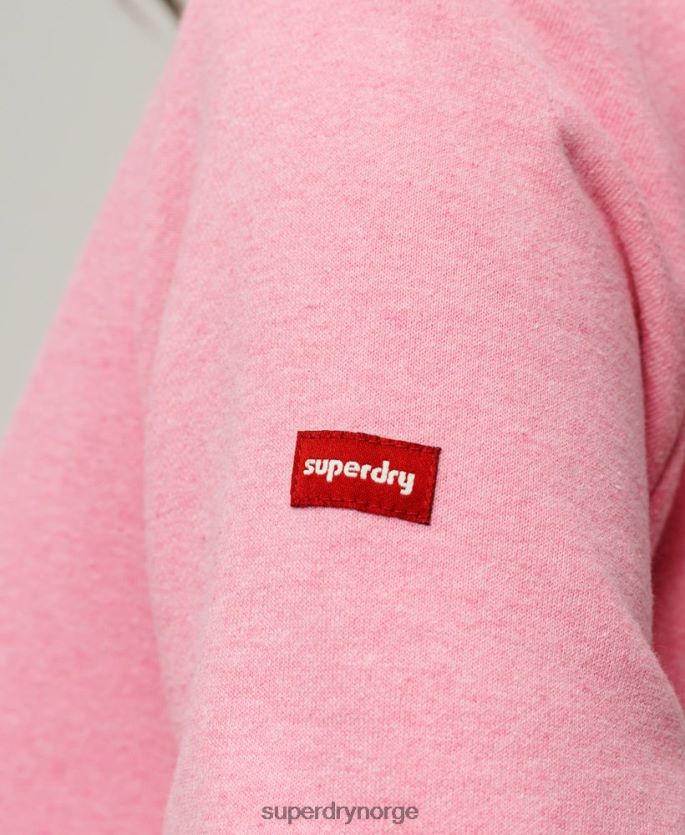 Superdry rosa klær 86P46D3326 vintage logo premium falmet hettegenser kvinner