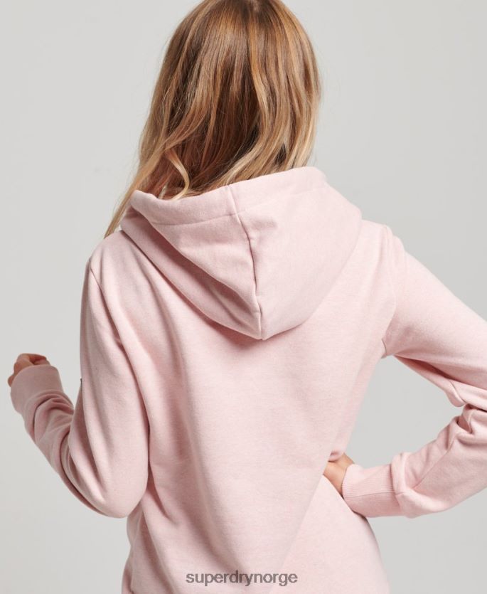 Superdry rosa klær 86P46D3408 vintage hettegenser med blomsterskript kvinner