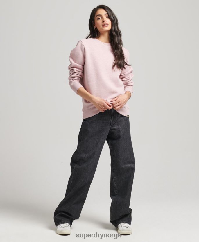 Superdry rosa klær 86P46D5762 vintage sweatshirt med logobesetning i økologisk bomull kvinner