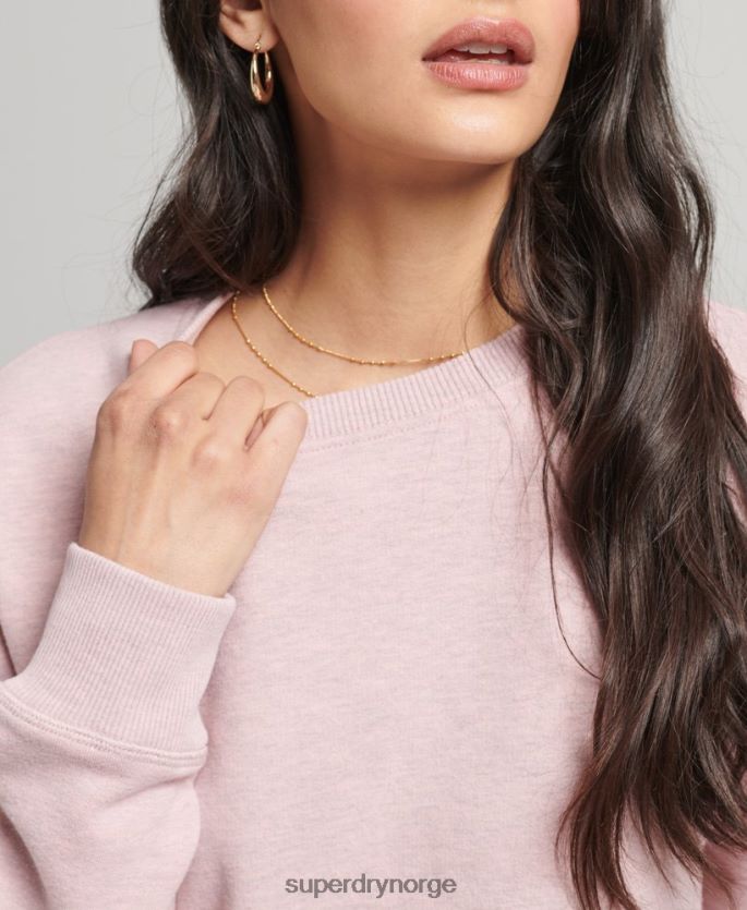 Superdry rosa klær 86P46D5762 vintage sweatshirt med logobesetning i økologisk bomull kvinner