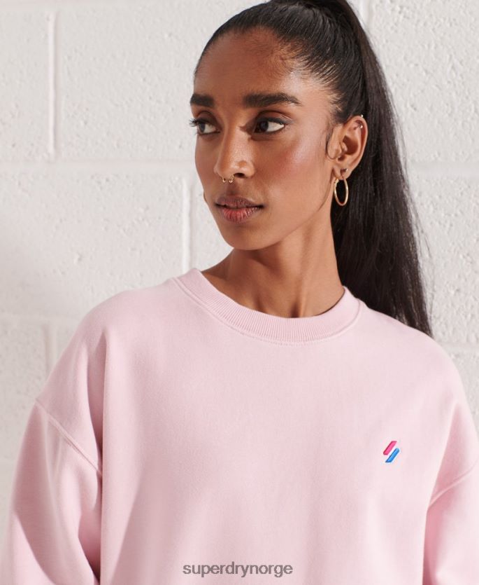 Superdry rosa klær 86P46D5792 genser i økologisk bomull kvinner