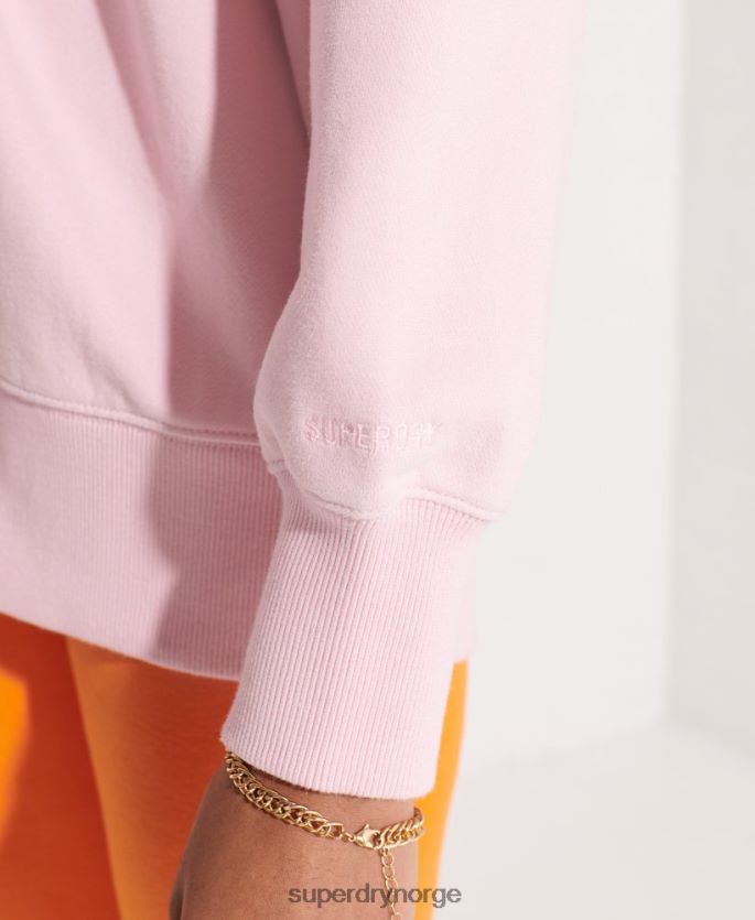 Superdry rosa klær 86P46D5792 genser i økologisk bomull kvinner