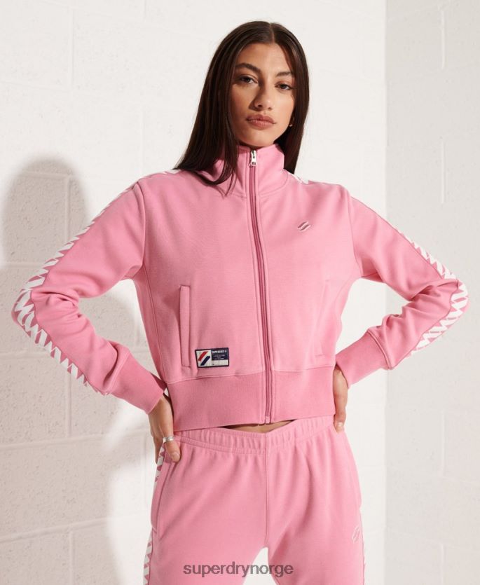 Superdry rosa klær 86P46D5874 kode tape track topp kvinner