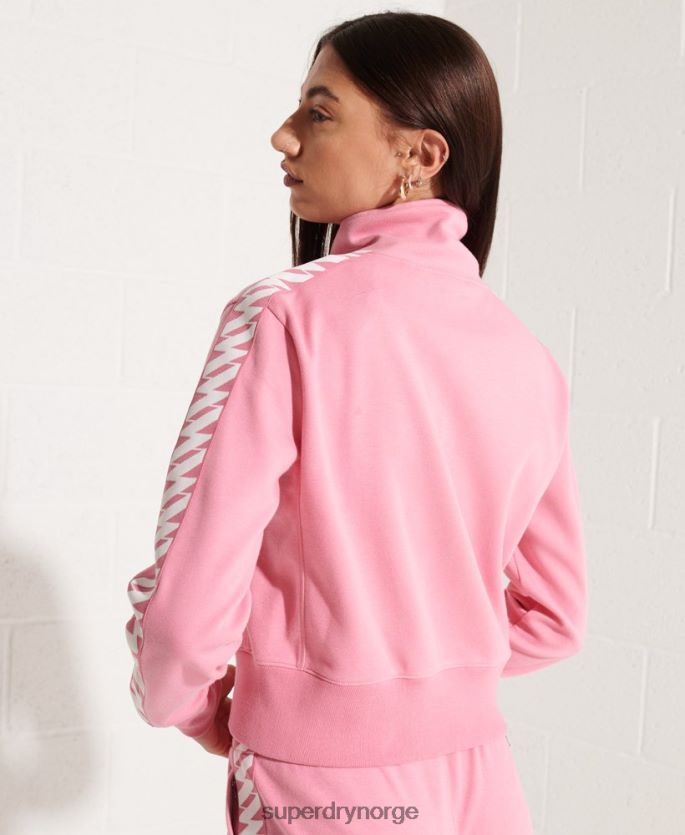 Superdry rosa klær 86P46D5874 kode tape track topp kvinner