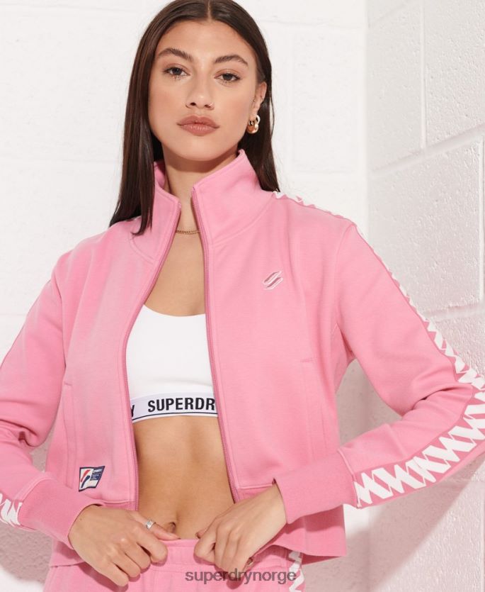 Superdry rosa klær 86P46D5874 kode tape track topp kvinner