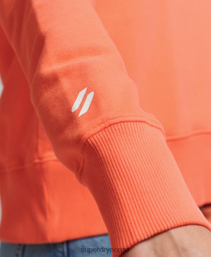 Superdry rosa klær 86P46D5937 code core sport crop box hettegenser kvinner