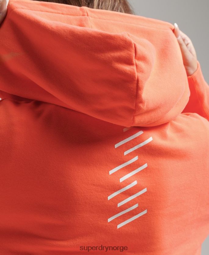 Superdry rosa klær 86P46D5937 code core sport crop box hettegenser kvinner