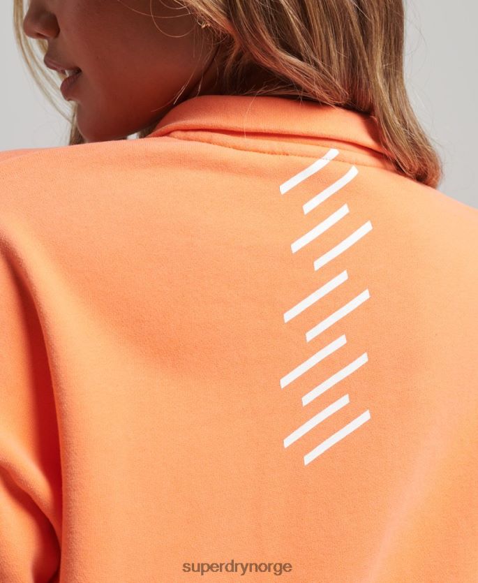 Superdry rosa klær 86P46D6101 core sport topp med halv glidelås kvinner