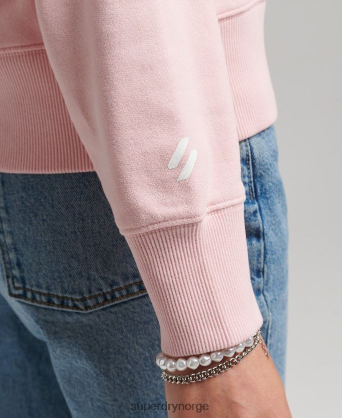 Superdry rosa klær 86P46D6132 core sport topp med halv glidelås kvinner