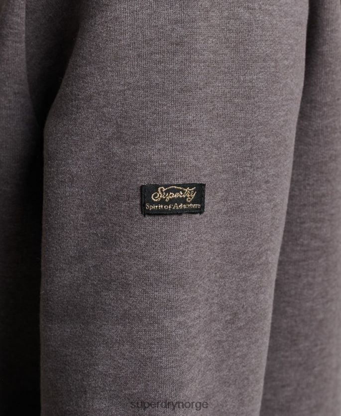 Superdry svart klær 86P46D2305 vintage logo-fortelling hettegenser kvinner