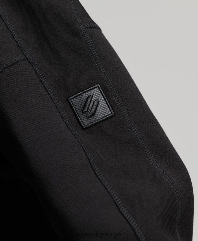 Superdry svart klær 86P46D3342 kode tech hettegenser med glidelås kvinner