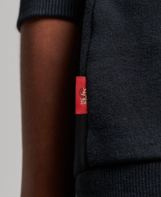 Superdry svart klær 86P46D3368 vintage merch store hettegenser kvinner