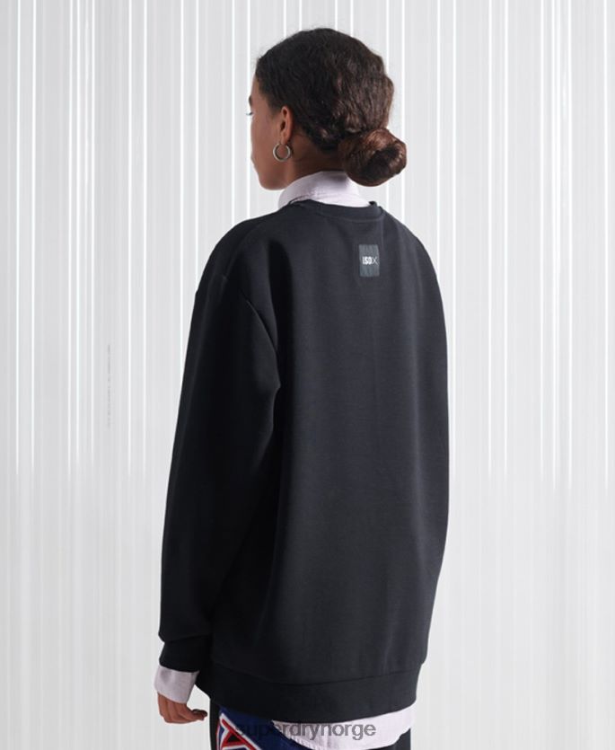 Superdry svart klær 86P46D5208 limited edition sdx applique sweatshirt kvinner