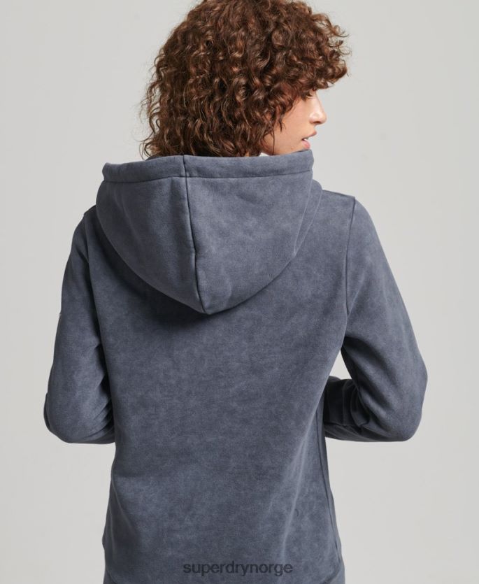 Superdry svart klær 86P46D5849 merke hettegenser i metall kvinner