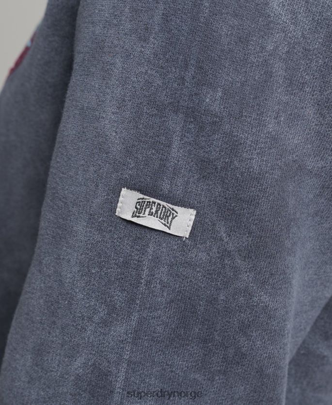 Superdry svart klær 86P46D5849 merke hettegenser i metall kvinner