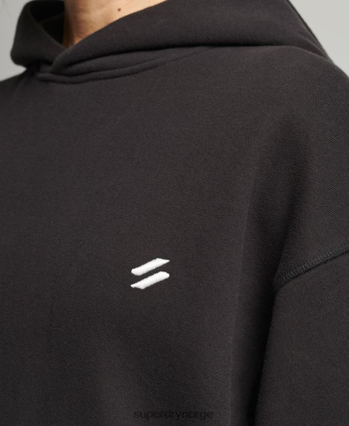 Superdry svart klær 86P46D5988 core oversized hettegenser kvinner