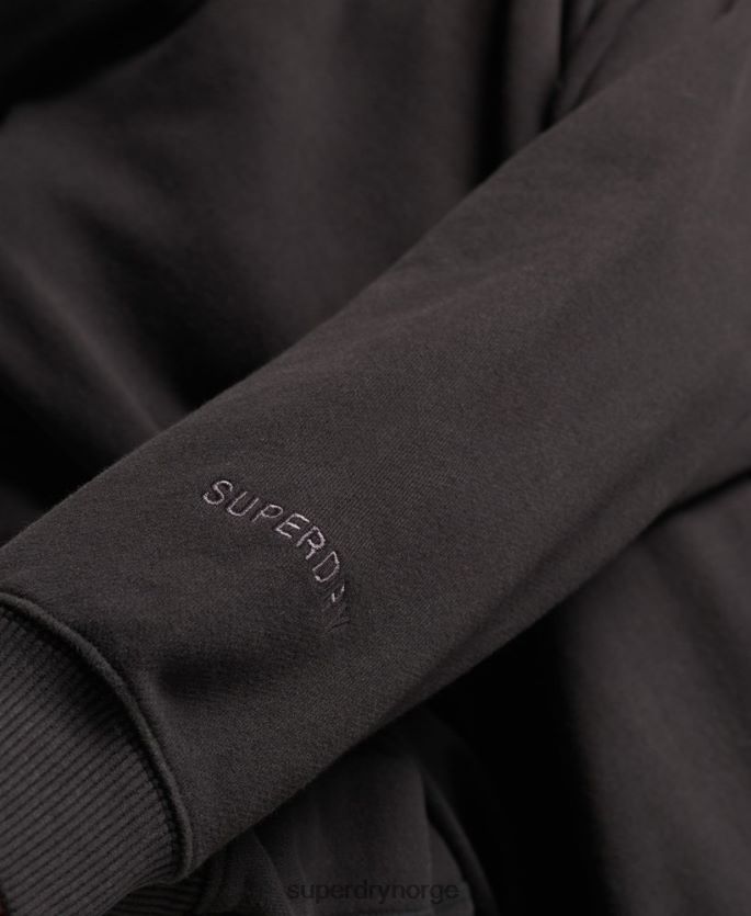 Superdry svart klær 86P46D5988 core oversized hettegenser kvinner