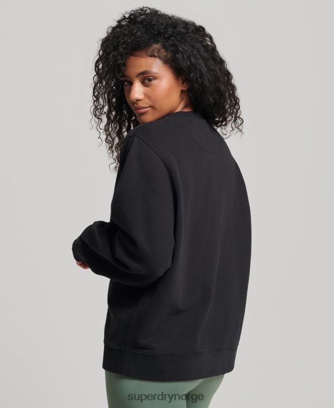 Superdry svart klær 86P46D6349 genser i økologisk bomull kvinner