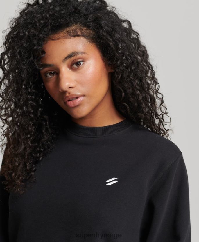 Superdry svart klær 86P46D6349 genser i økologisk bomull kvinner
