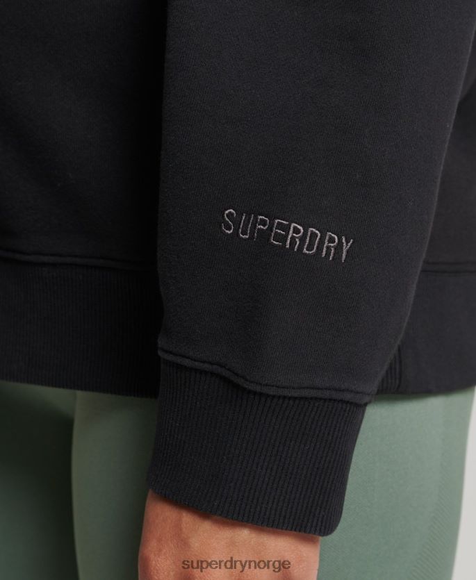 Superdry svart klær 86P46D6349 genser i økologisk bomull kvinner