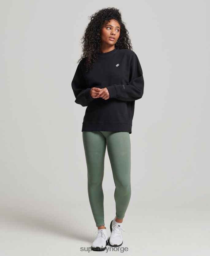 Superdry svart klær 86P46D6349 genser i økologisk bomull kvinner