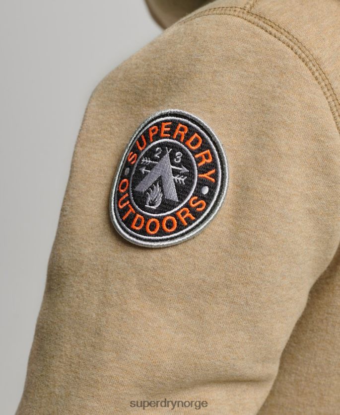 Superdry tan klær 86P46D5793 økologisk bomull svart bjørn borg hettegenser med glidelås kvinner