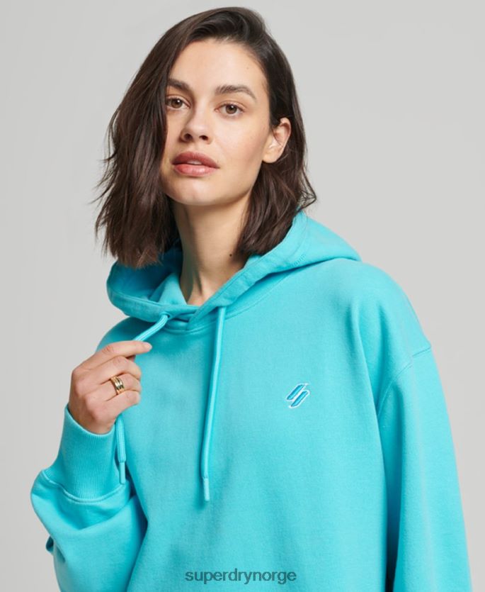 Superdry turkis klær 86P46D5796 code essential oversized hettegenser kvinner