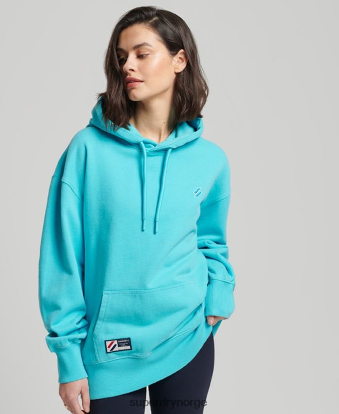 Superdry turkis klær 86P46D5796 code essential oversized hettegenser kvinner